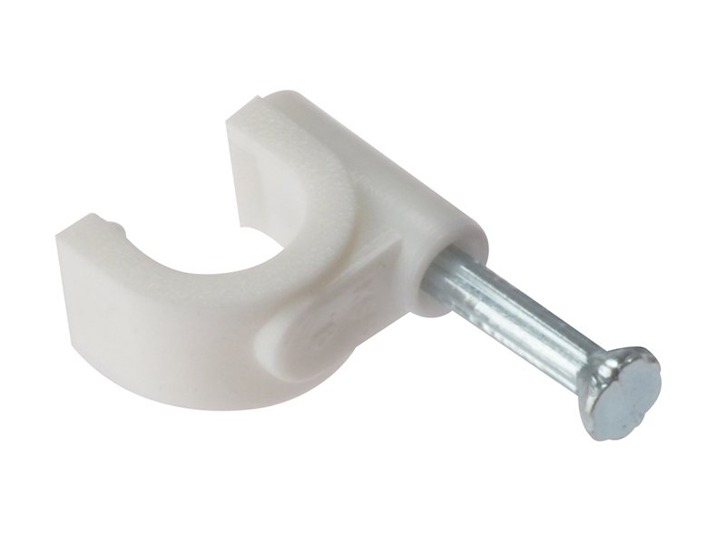 FOR CABLE CLIP ROUND WHITE 7-8MM BOX 100