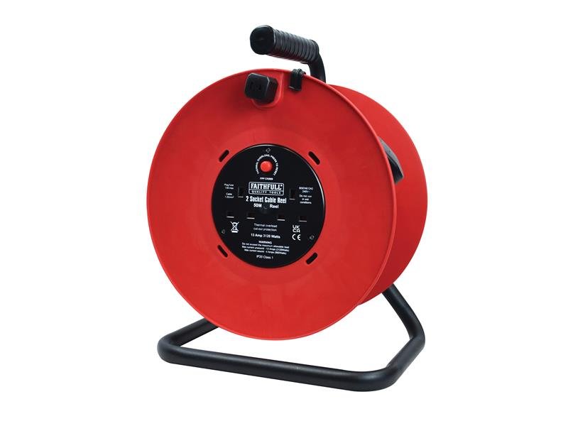 FPP OPEN DRUM CABLE REEL 240V 13A 2-SOCK