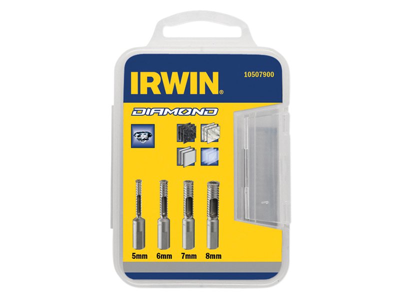 IRW DIAMOND DRILL BIT SET 4 PIECE 5-8MM