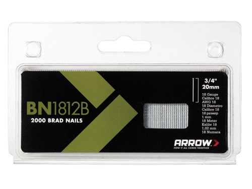 BN1812B Brad Nails 20mm Brown Head Pack 2000