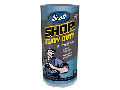 Kimberley+Clarke+SCOTT++Blue+Heavy-Duty+Shop+Cloth+Roll
