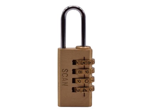 Scan+Brass+Combination+Padlock+20mm