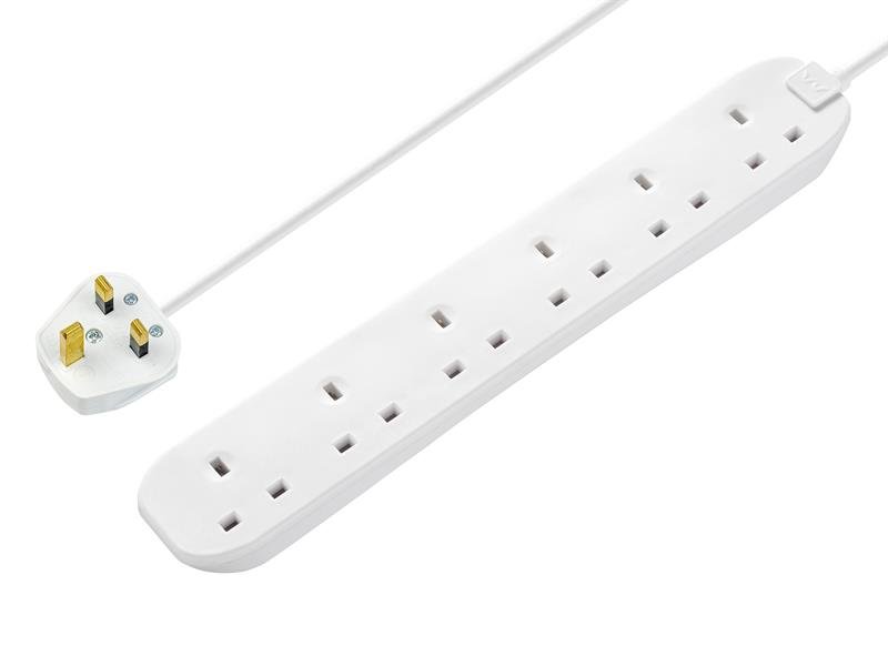 MST EXTENSION LEAD 240V 6-GANG 13A WHITE