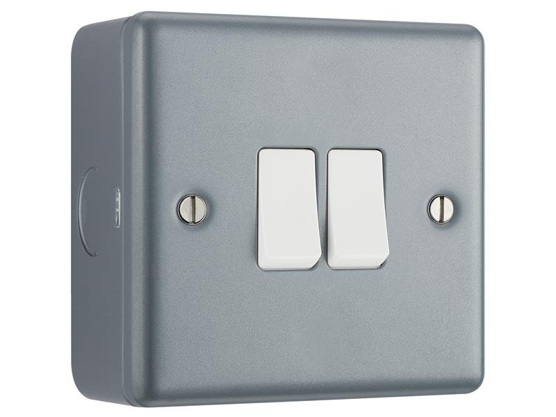 MST METAL CLAD 2-GANG 2-WAY LIGHT SWITCH