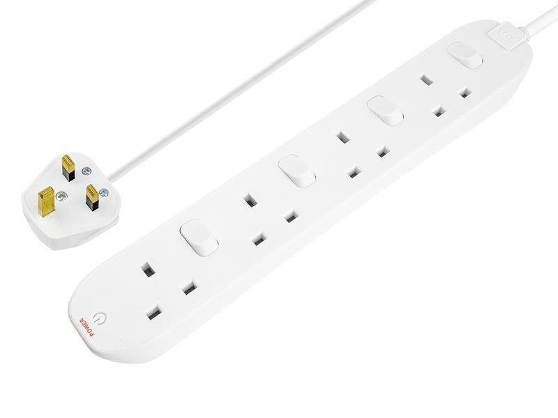MST EXTENSION LEAD 240V 4-GANG 13A WHITE