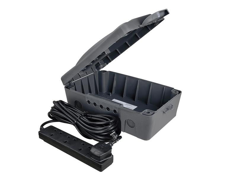 MST WEATHERPROOF BOX WITH 10M 240V 4-WAY