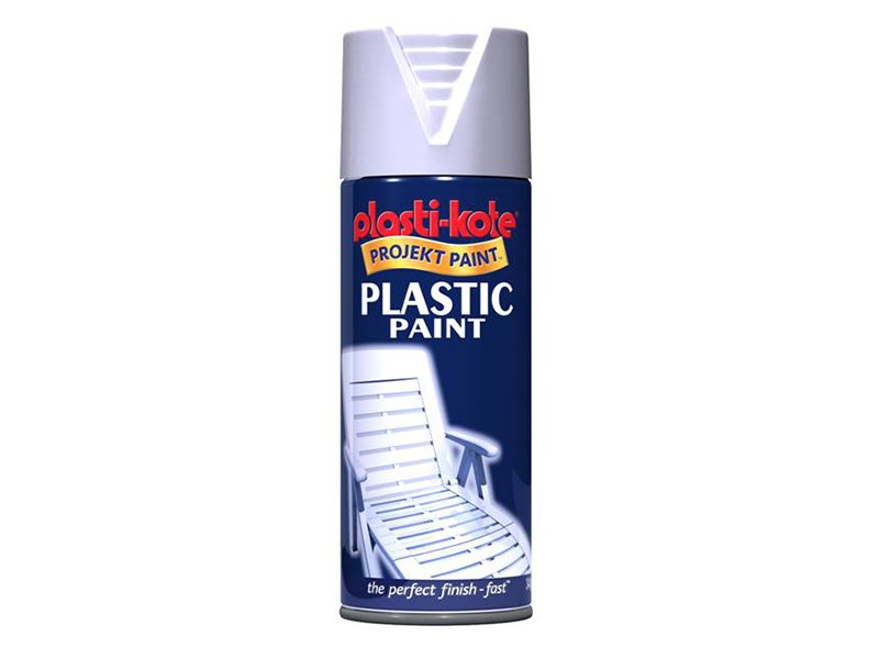 PKT PLASTIC PAINT SPRAY WHITE GLOSS 400M
