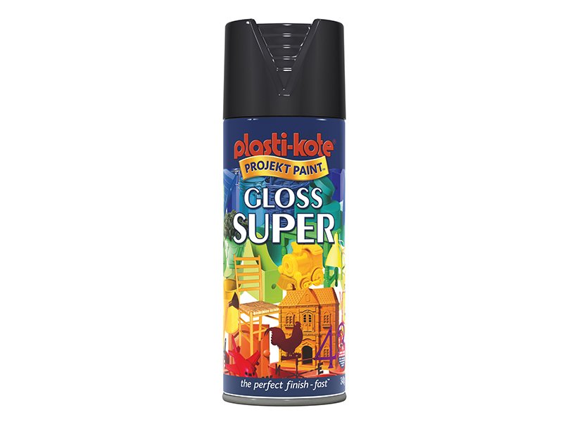 PKT GLOSS SUPER SPRAY BLACK 400ML