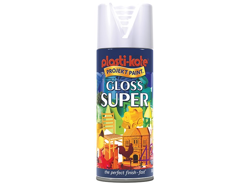 PKT GLOSS SUPER SPRAY WHITE 400ML
