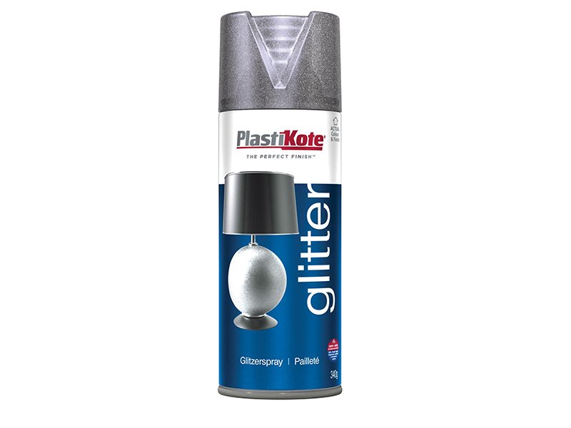 PKT GLITTER EFFECT SPRAY SILVER 400ML