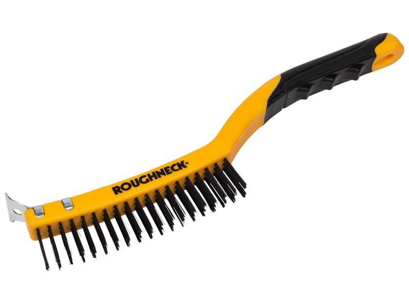 ROU CARBON STEEL WIRE BRUSH SOFT GRIP WI