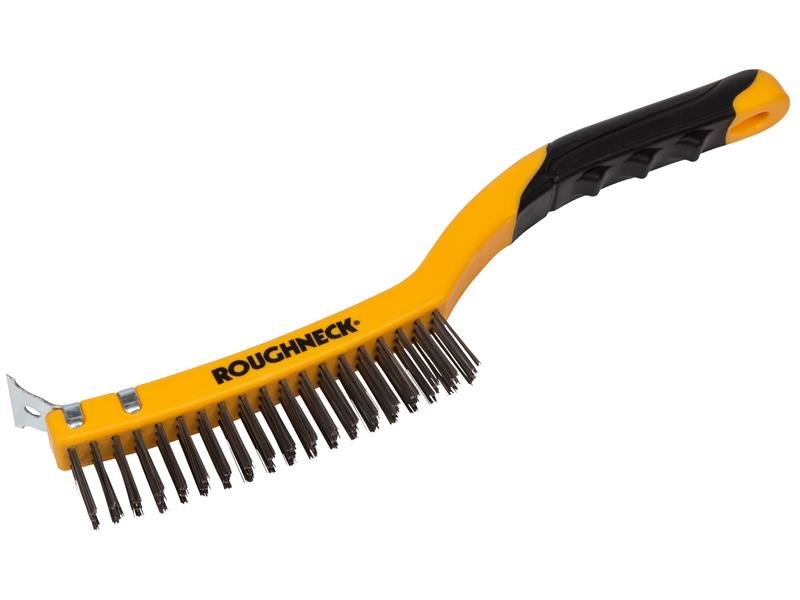 ROU STAINLESS STEEL WIRE BRUSH SOFT GRIP