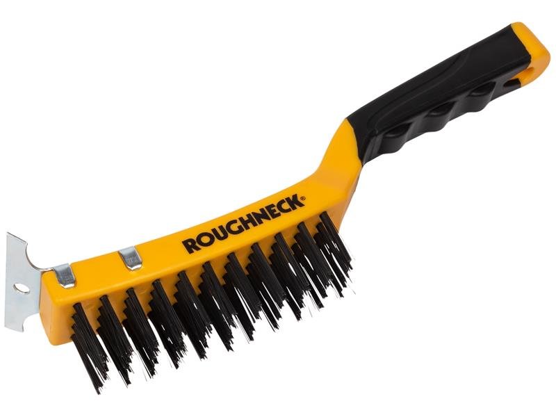 ROU CARBON STEEL WIRE BRUSH SOFT GRIP WI