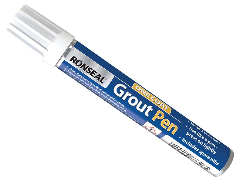 RSL ONE COAT GROUT PEN BRILLIANT WHITE 7