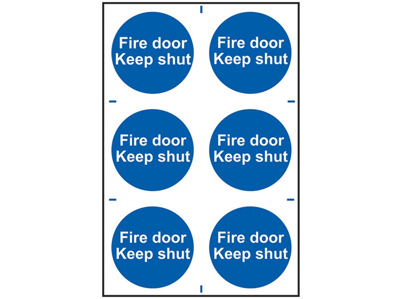 SCA FIRE DOOR KEEP SHUT - 6 PVC SIGNS 10