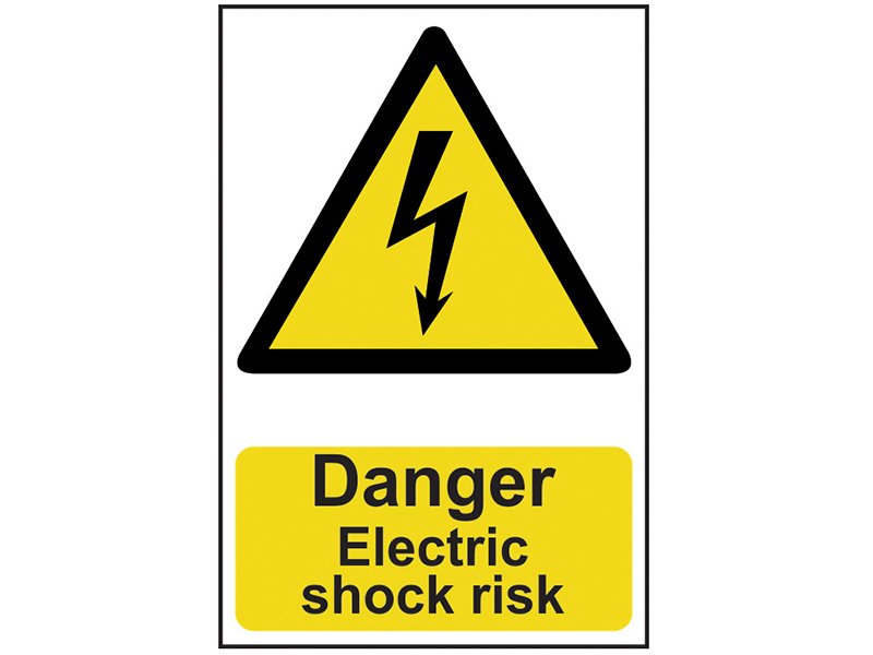 SCA DANGER ELECTRIC SHOCK RISK - PVC SIG
