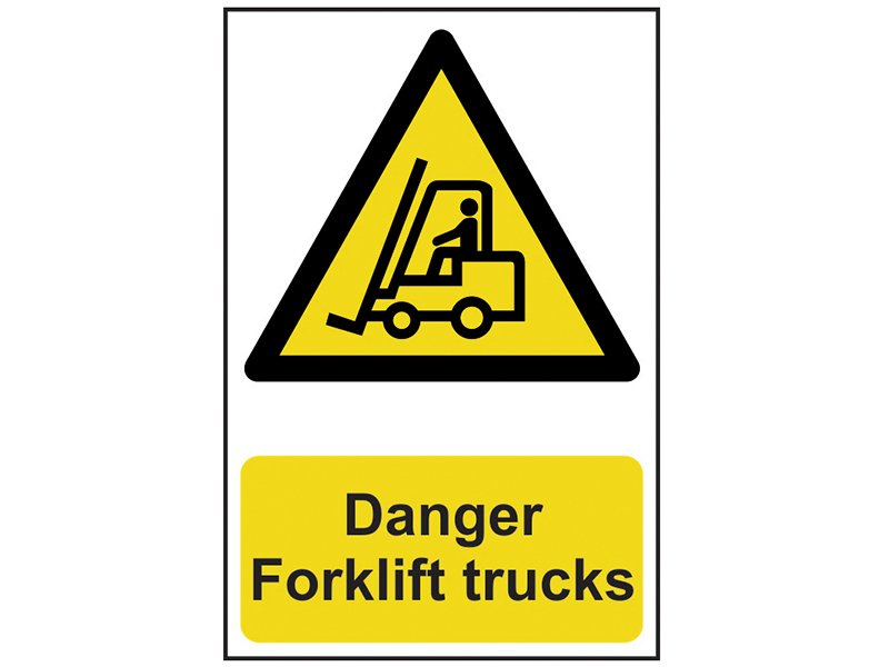 SCA DANGER FORKLIFT TRUCKS - PVC SIGN 20