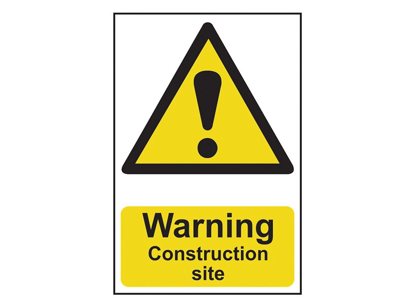 SCA WARNING CONSTRUCTION SITE - PVC SIGN