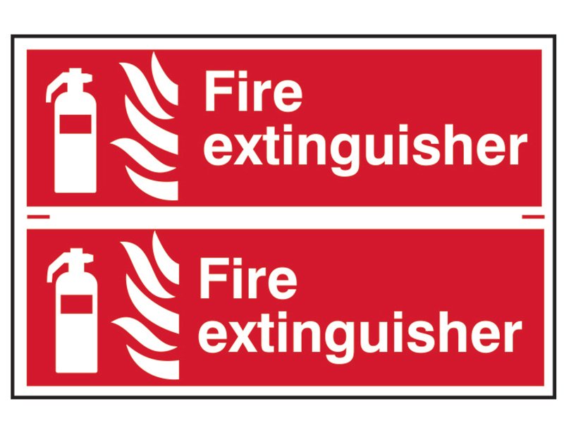 SCA FIRE EXTINGUISHER - 2 PVC SIGNS 300