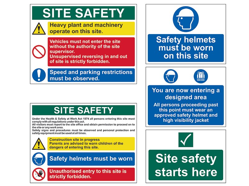 SCA PVC CONSTRUCTION SITE PACK (5 SIGNS)