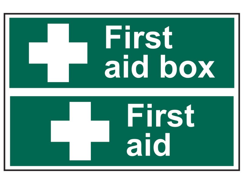 SCA FIRST AID BOX / FIRST AID - PVC SIGN
