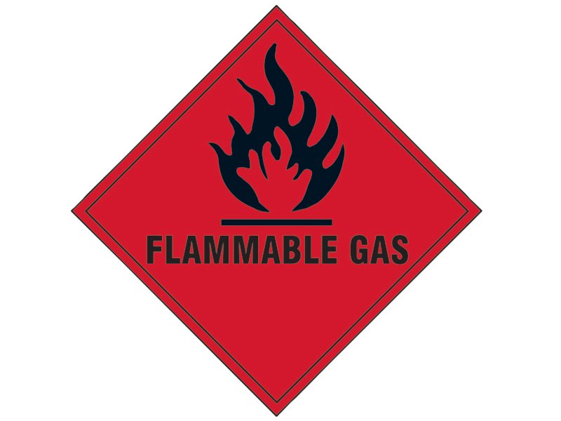 SCA FLAMMABLE GAS - SELF ADHESIVE VINYL