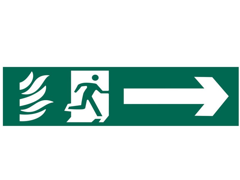 SCA RUNNING MAN ARROW RIGHT - PVC SIGN 2