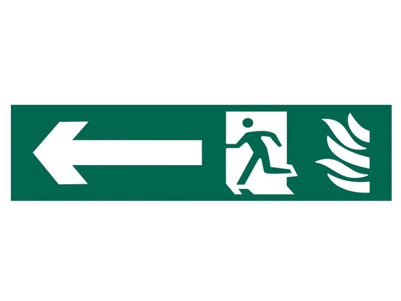 SCA RUNNING MAN ARROW LEFT - PVC SIGN 20