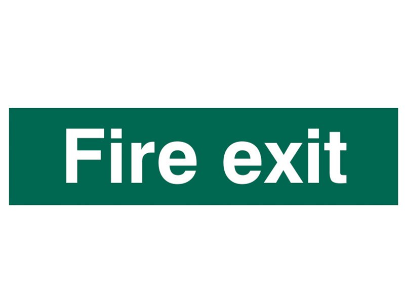 SCA FIRE EXIT TEXT ONLY - PVC SIGN 200 X