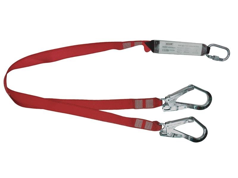 SCA FALL ARREST TWIN LANYARD 1.8M