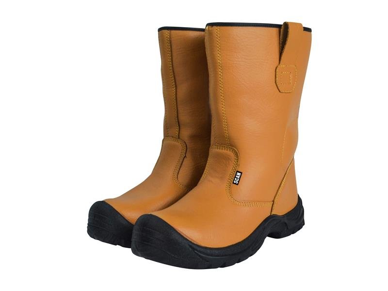 SCA TEXAS LINED RIGGER BOOTS TAN UK 10 E