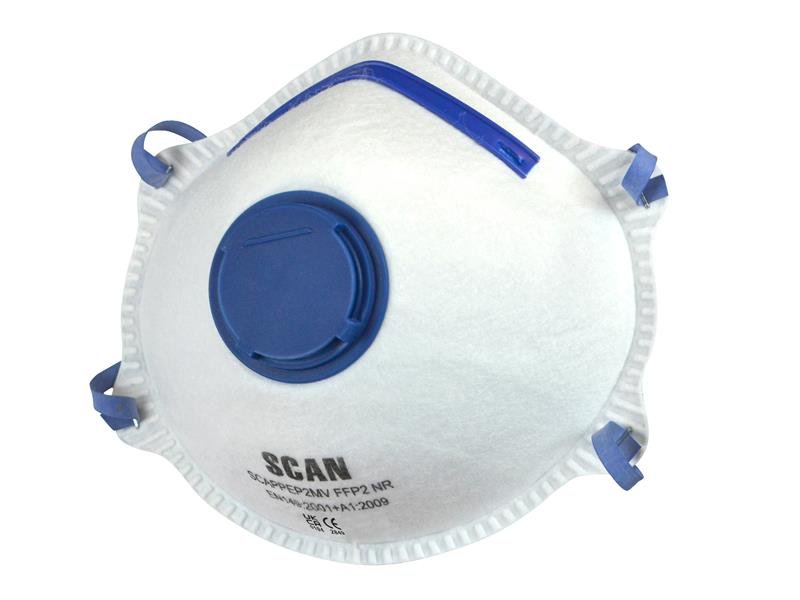 SCA MOULDED DISPOSABLE MASK VALVED FFP2