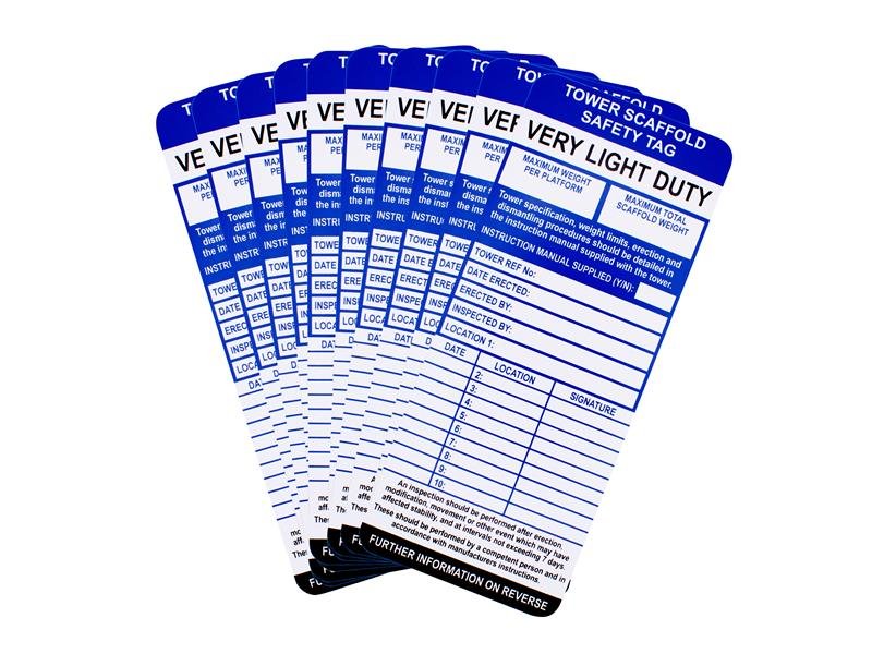 SCA TOWER TAG INSERTS PACK OF 10