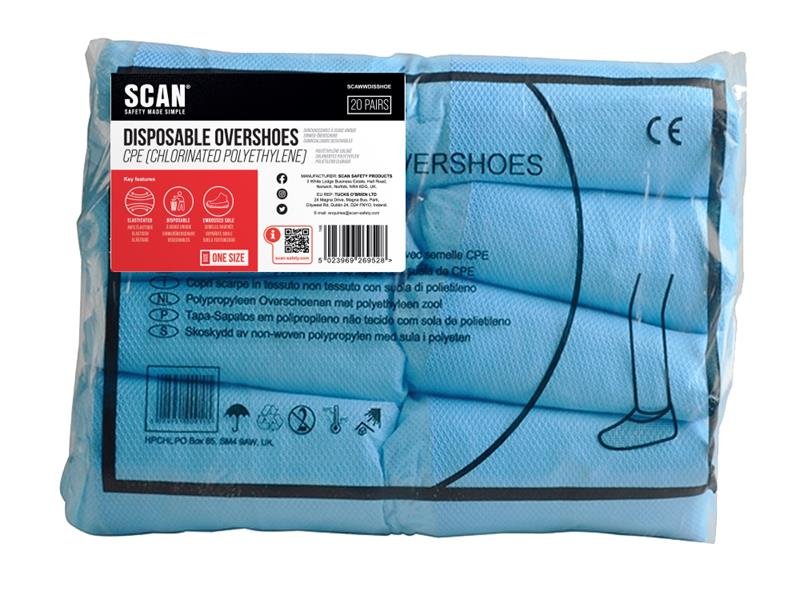 SCA DISPOSABLE OVERSHOES (20 PAIRS)