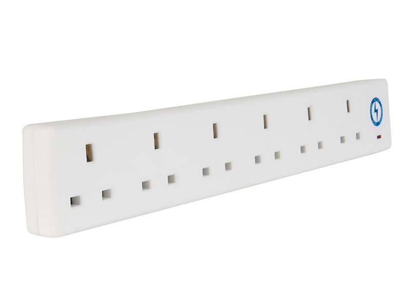 SMJ EXTENSION LEAD 240V 6-WAY 13A SURGE
