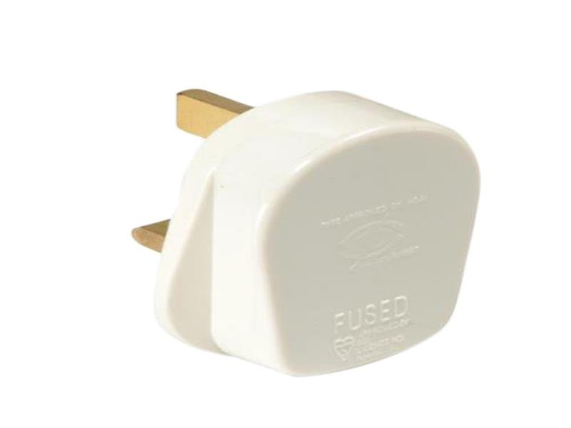 SMJ WHITE FUSED PLUG 13A (TRADE PACK 20)