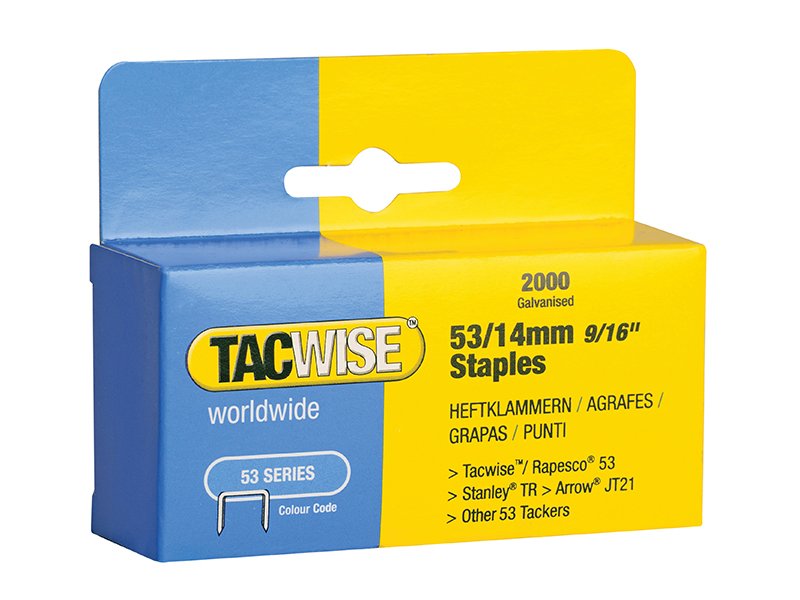 TAC 53 LIGHT-DUTY STAPLES 14MM (TYPE JT2