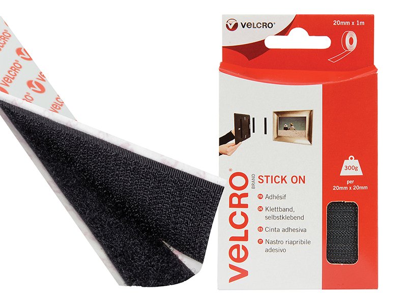 VEL VELCROÂ® BRAND STICK ON TAPE 20MM X