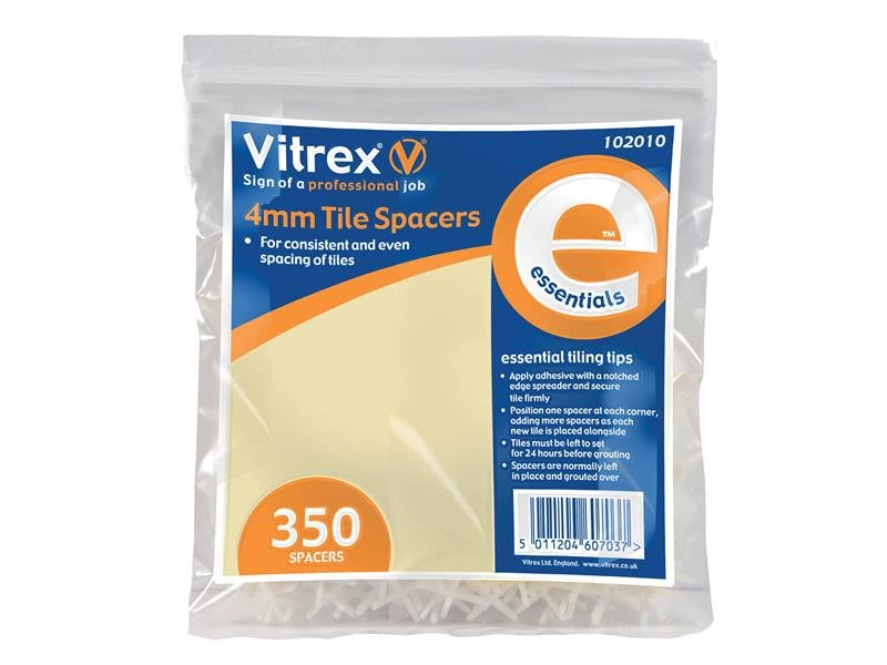 VIT ESSENTIAL TILE SPACERS 4MM (PACK 350
