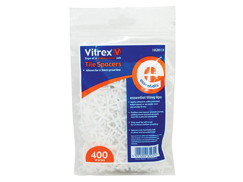 VIT ESSENTIAL TILE SPACERS 3MM (PACK 400