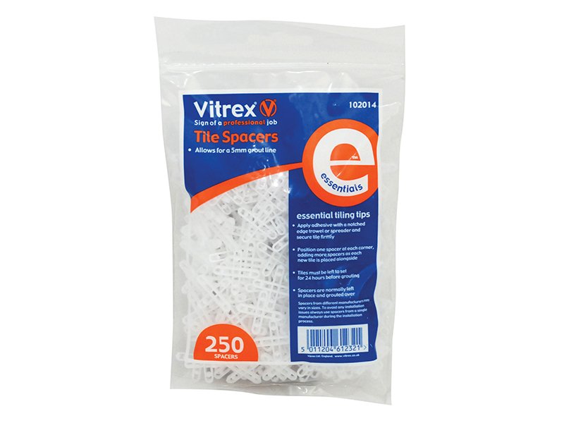 VIT ESSENTIAL TILE SPACERS 5MM (PACK 250