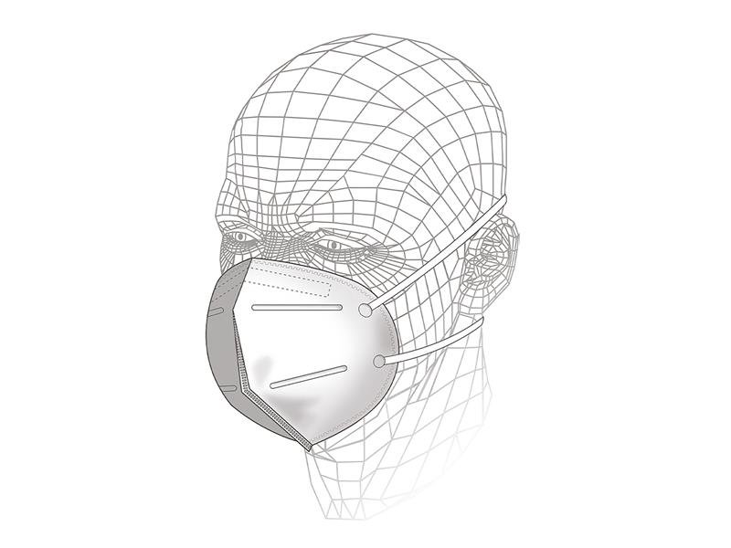 VIT FOLD FLAT RESPIRATOR P1 (PACK 3)