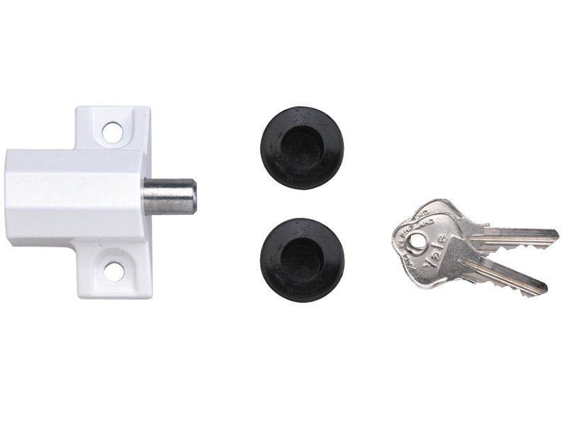 YAL P114 PATIO DOOR LOCK WHITE FINISH VI