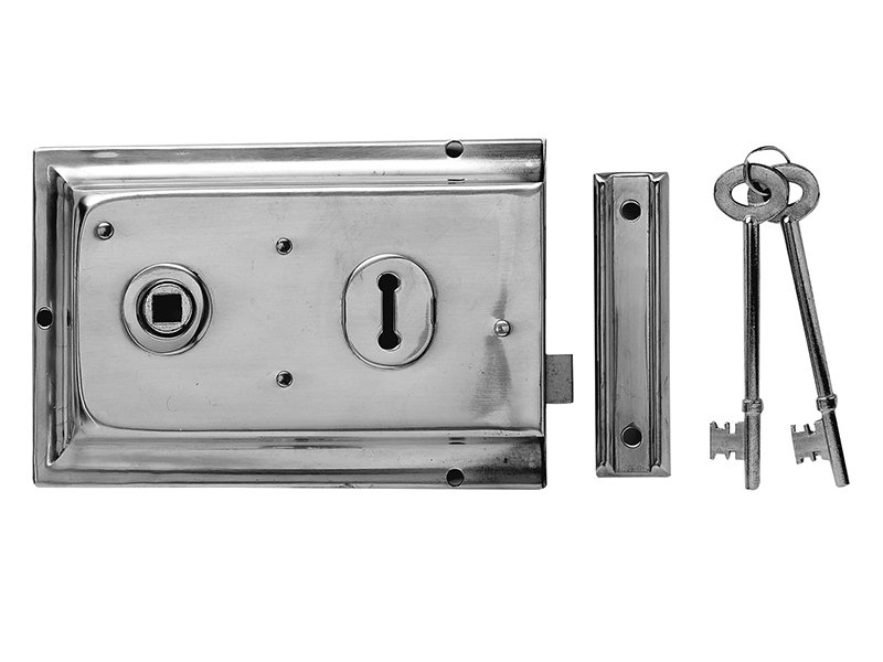 YAL P334 RIM LOCK CHROME FINISH 156 X 10