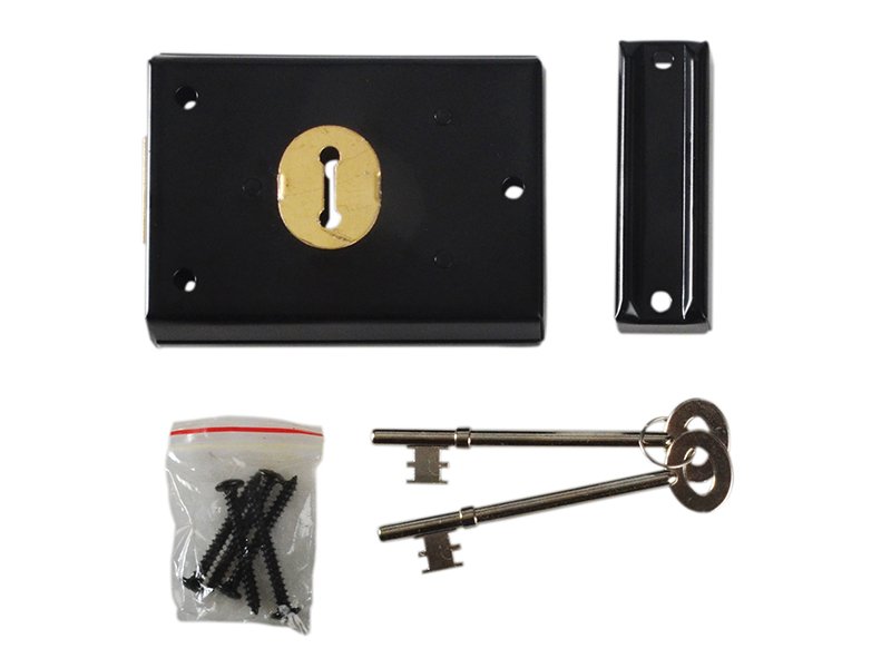 YAL P402 RIM LOCK BLACK FINISH 102 X 76M