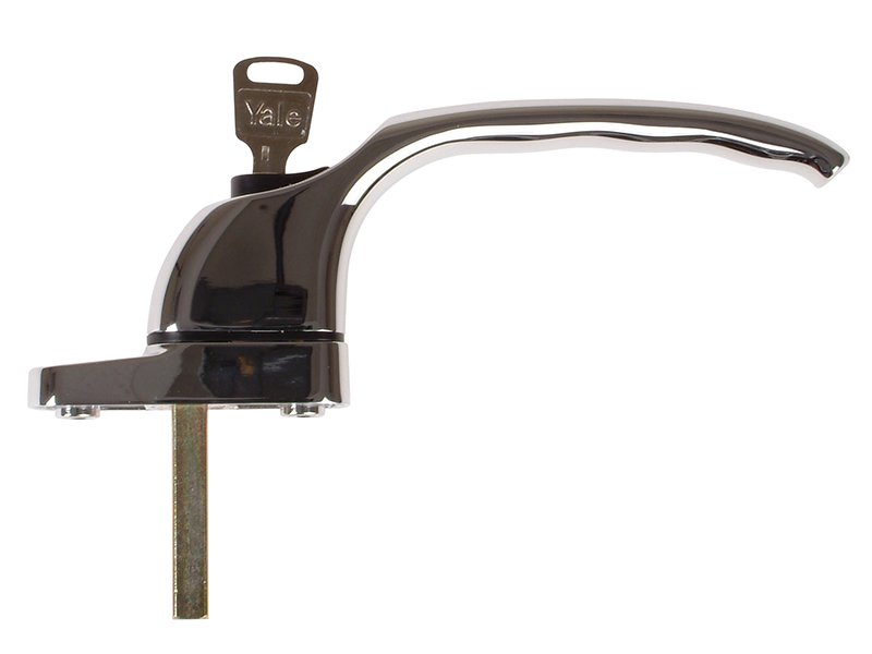 YAL PVCU WINDOW HANDLE POLISHED CHROME F