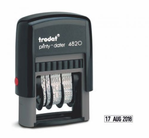Trodat+Printy+4820+Line+Dater+Stamp+4mm+Refillable+Black+Ref+74000