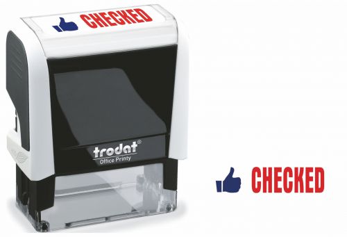 Trodat+Office+Printy+Stamp+Self-inking+-+Checked+-+18x46mm+Reinkable+Red+and+Blue+Ref+54295