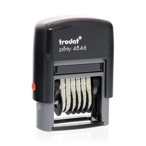 Trodat Printy 4846 Self-inking Number Stamp (6 Bands of 0-9)