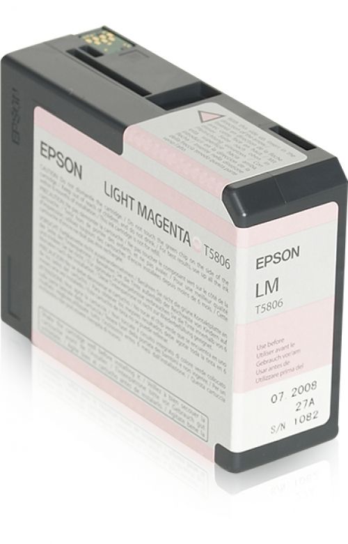 Epson UltraChrome T5806 Light-Magenta Ink Cartridge (80ml) - Stylus Pro 3800